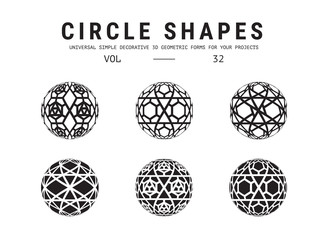 Universal circle shapes set