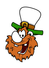 Laughing Leprechaun Face Expression
