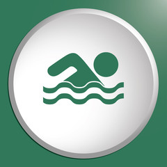 Swimming water sport icon