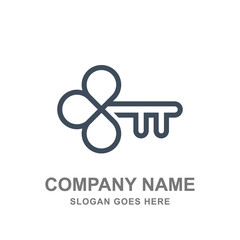 Key Lock Ornament Logo