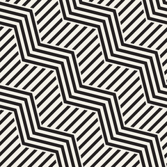 Vector seamless zigzag line pattern. Abstract stylish geometric background. Repeating lattice background