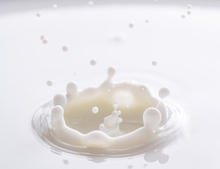 ミルククラウン、水滴