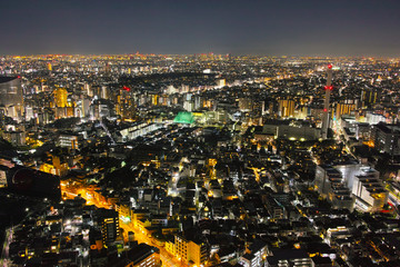 東京の住宅街の夜景
