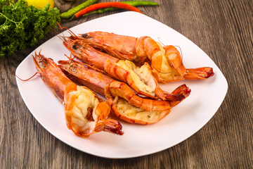 Grilled tiger prawn