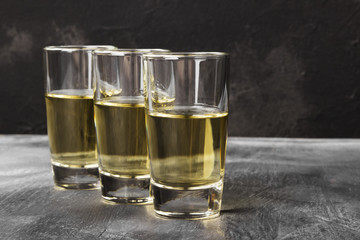 Tequila on a dark background