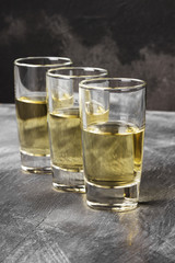 Tequila on a dark background