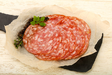 Sliced salami