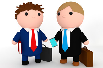 Obraz premium Figuren mit Aktenkoffern