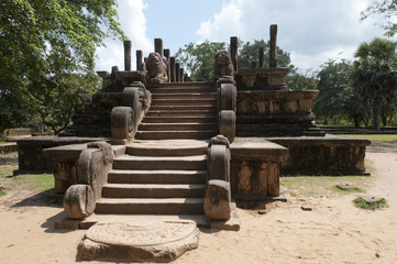 Archeological site of Polonnaruwa in Sri Lanka
