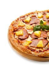 Pizza on white background