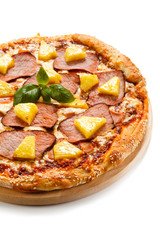 Pizza on white background