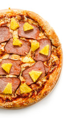 Pizza on white background