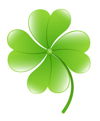 Glossy Clover Leaf Vector