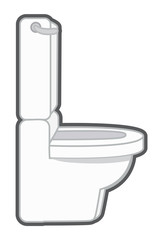 Toilet Seat Vector Illustration