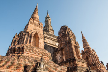 Fototapeta premium buddha and temple in Sukhothai, Thailand