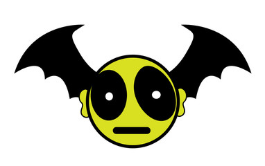 Fly Halloween Cartoon Bat Character
