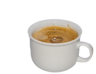 Kaffeetasse isoliert auf weissem Hintergrund 