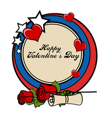 Valentine's Day Retro Frame