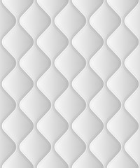 Soft seamless pattern with waves in white. EPS 10 vector
