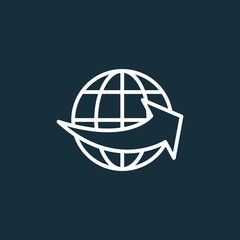 worldwide shipping on dark background