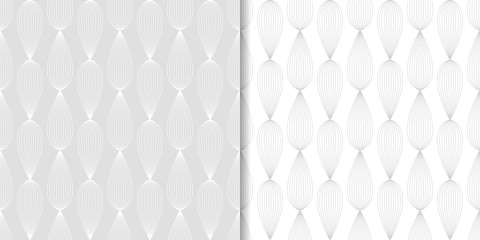 Geometric gray set of seamless patterns