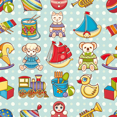Child toy seamless pattern. Design element