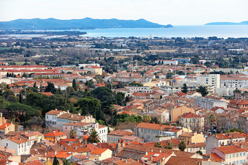 Fototapeta na wymiar Hyères (FRANCE) Panorama
