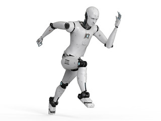 humanoid robot running