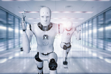 cyborg running fast