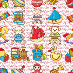 Child toy seamless pattern. Design element