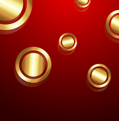 Golden Retro Circles Background