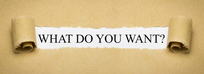 What do you want?