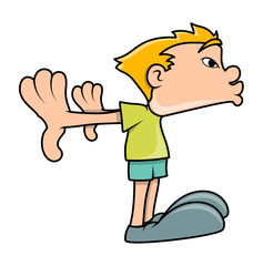 Funny Cartoon Boy Kissing Pose