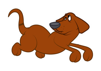 Dachshund Dog Running Vector