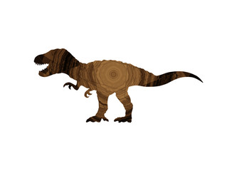 Dinosaur with an abstract pattern