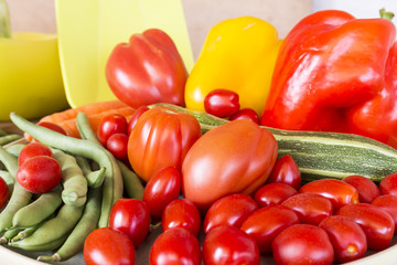 Close up of Summer vegetables 