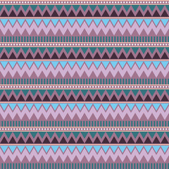Abstract geometric seamless pattern. Aztec style with triangle and line tribal Navajo pattern. beige blue brown lilac purple geometric print, ethnic hipster backdrop. Vector