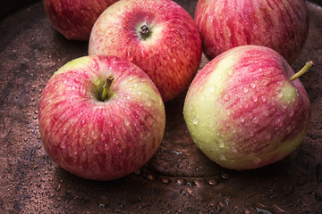 Autumn red apples