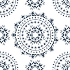 Vintage decorative mandala. Oriental pattern, vector illustration. Decorative round ornaments. Weave design elements. Unusual flower shape. Oriental vector.