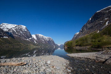 Obraz premium Kjøsnesfjorden, the eastern part of lake Jølstravatnet