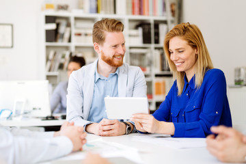 Business people working in office