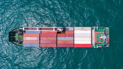 container,container ship in import export and business logistic,By crane,Trade Port ,...