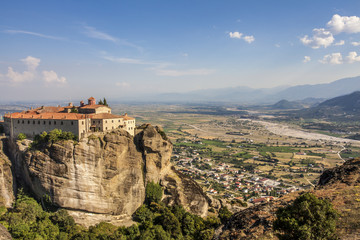 Fototapeta na wymiar Greece Kalambaka Meteora Monasteries Landscape