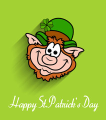 Funny Leprechaun Face Smile