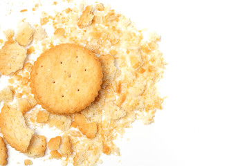 Crackers isolated on white background