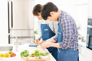 カップル・料理・飾り付け（盛り付け）