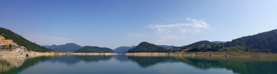 Fototapeta na wymiar Zaovine lake on Tara mountain panorama