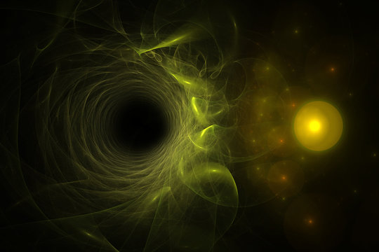 Black Hole, White Dwarf Abstract Fractal Design