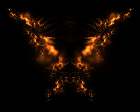 Fire Demon Abstract Fractal Design