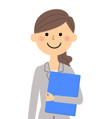 スーツの女性　ファイル